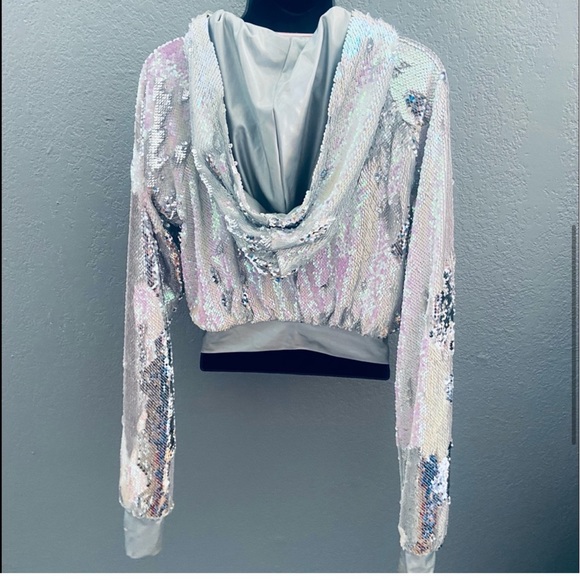 Dolls Kill ClubExx Technotopia FlipSquin Hoodie (Worn Once) - Picture 5 of 6